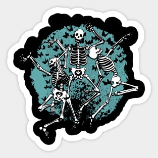 Skeletons dance with Butteries Graphic Sticker